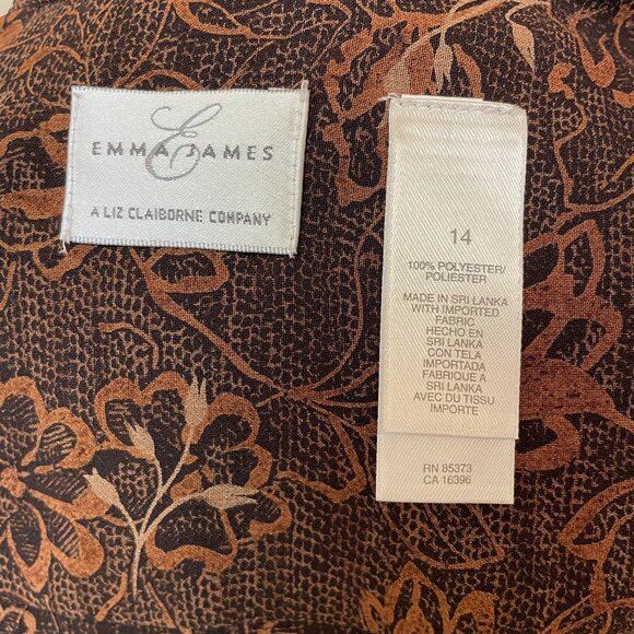 EMMA JAMES MATCHING BLOUSE AND SKIRT WITH BORDER, BLOUSE SIZE 14, SKIRT SIZE 12 - Picture 4 of 11